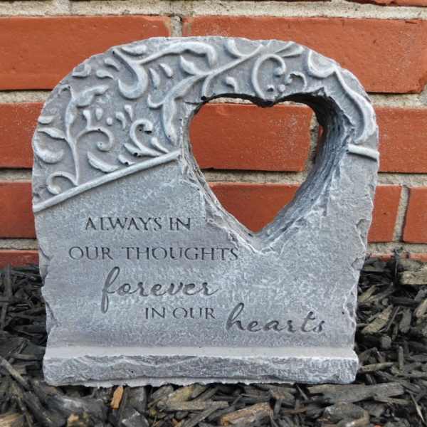 Forever in Our Hearts Concrete Plaque