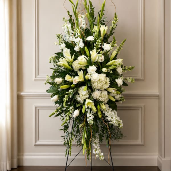 Elegant White Standin Spray