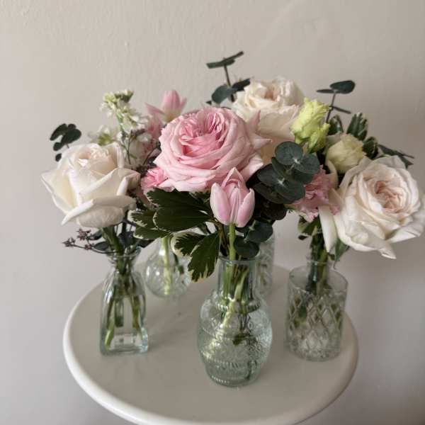 Blush bud vases