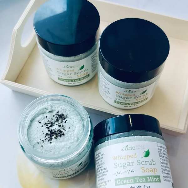 Whipped Sugar Scrub Soap - Green Tea Mint