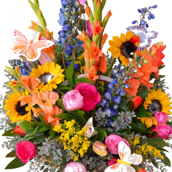 Whimsical Butterfly Garden Basket