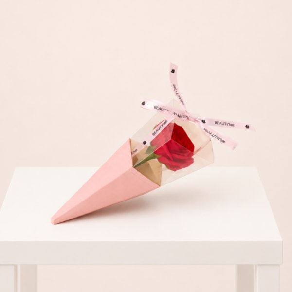 Single Rose in Pink Gift Box