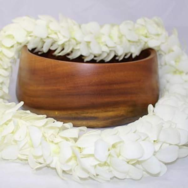 Double Orchid White Lei
