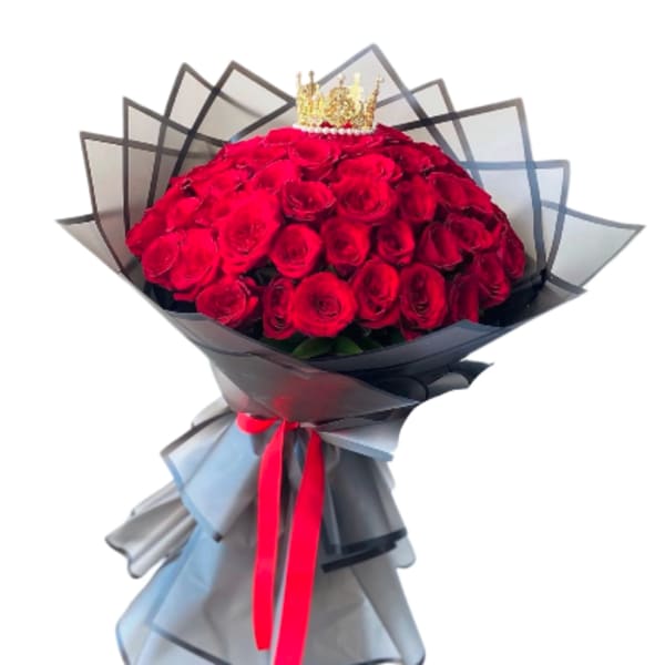 Grand Love 50 Red Rose WRAPPING BOUQUET