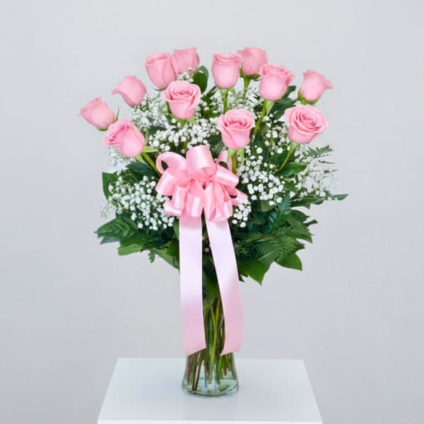 Long Stem Pink Roses