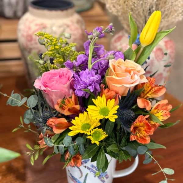 Large Tea Cup of Flowers
