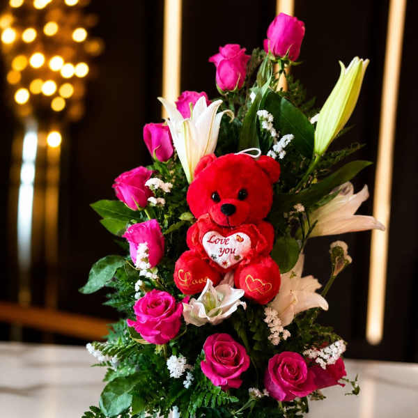 Velvet Elegance Arrangement in a Vase