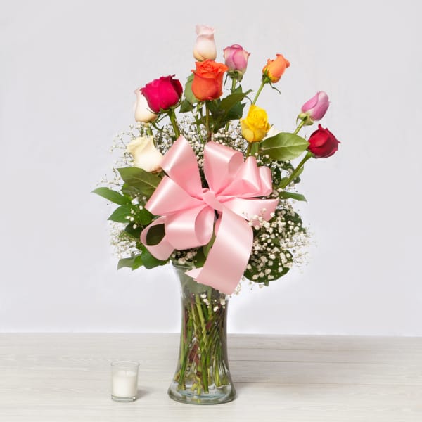 Dozen Mixed Color Roses