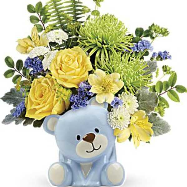 Joyful Blue Bear Bouquet