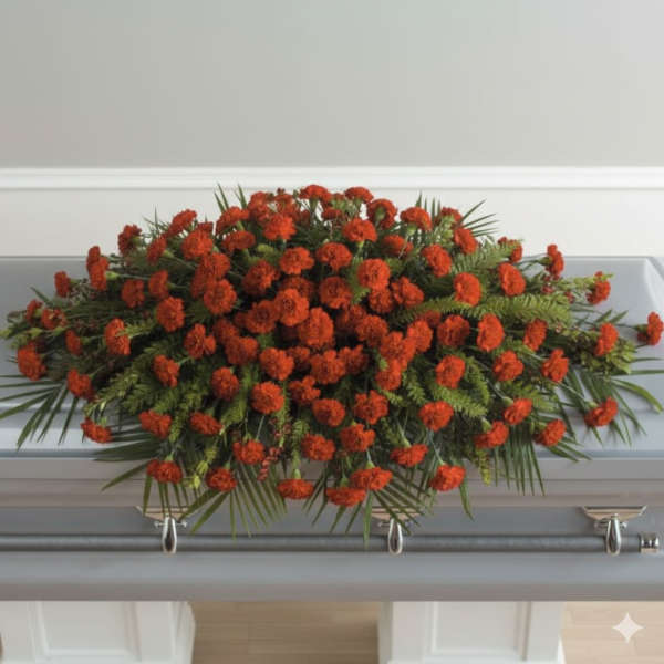 Red Full Casket Flower