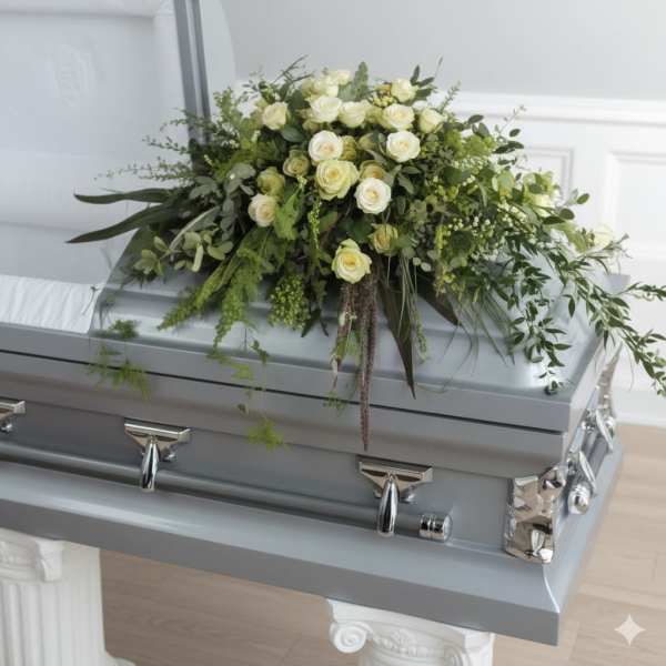 Yellow Full Flower Casket