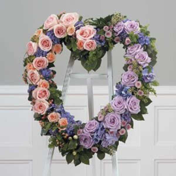 Triadic Heart in Lavender Wreath