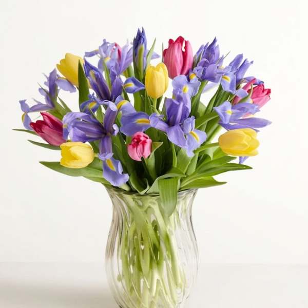 Fanciful Spring Tulip & Iris