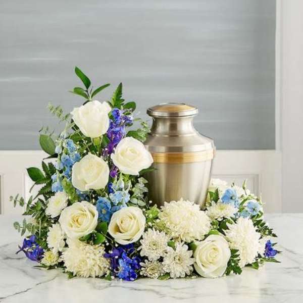 Cremation Wreath - blue