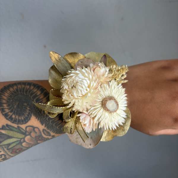 Dried flower wrist corsage #1 *only one available*