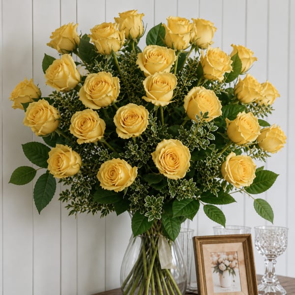 Vibrant Yellow Roses