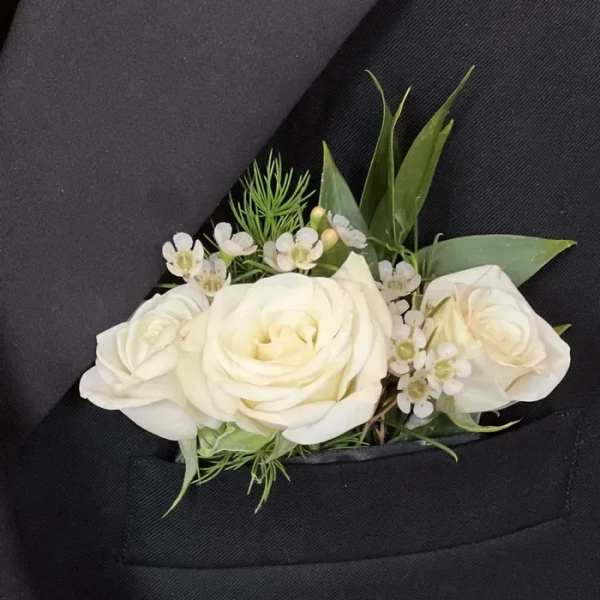 Boutonniere (pocket) choice of color roses