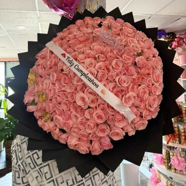 BUCHON BOUQUET 200 ROSES (Any colors)