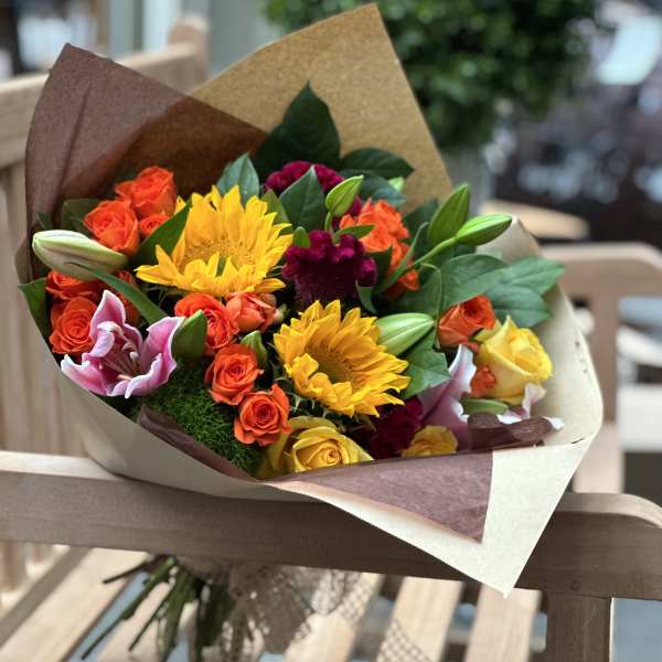 Cheerful Signature Wrapped Bouquet