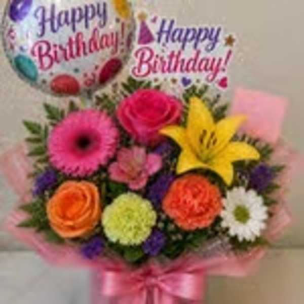 Birthday Mixed Flower Vase Package