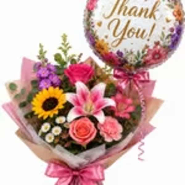 Thank You Mixed Flower Vase Package