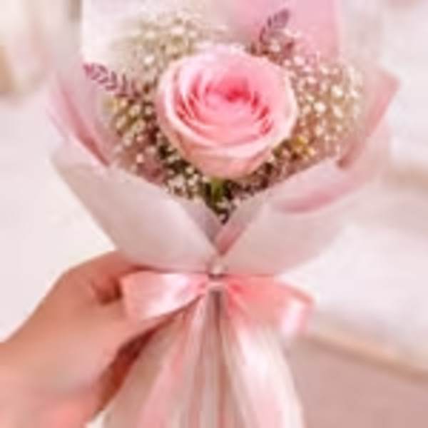 Single Rose Bouquet