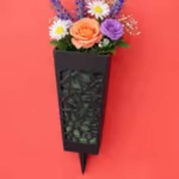 Silk Flower Cemetery In-Ground Vase