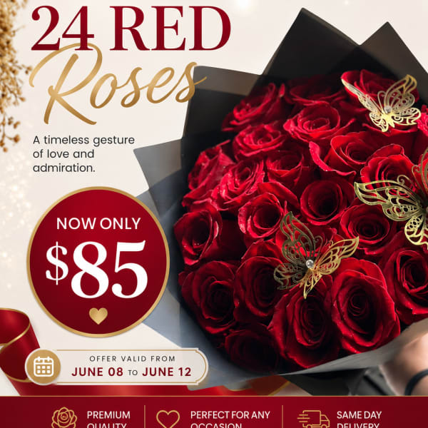 BUCHON BOUQUET 25 ROSES
