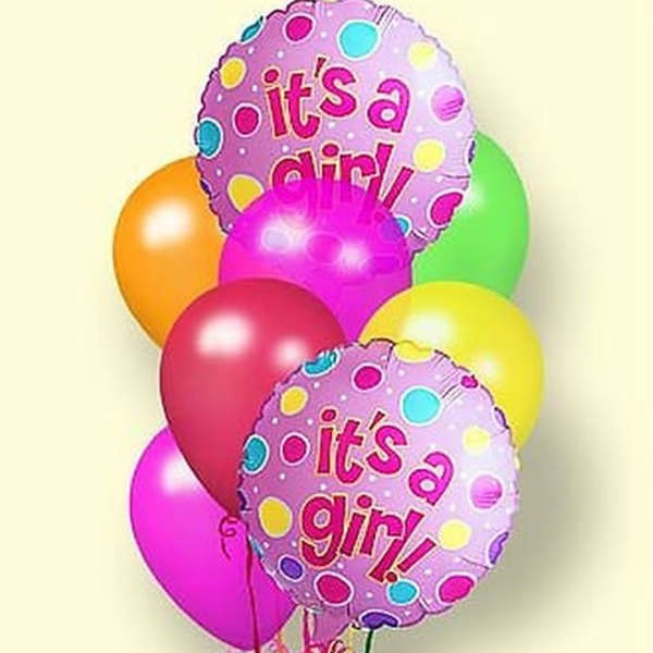 It's A Girl Balloon Bunch