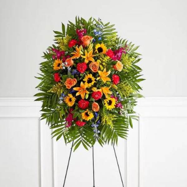 Vibrant Funeral Standing Spray