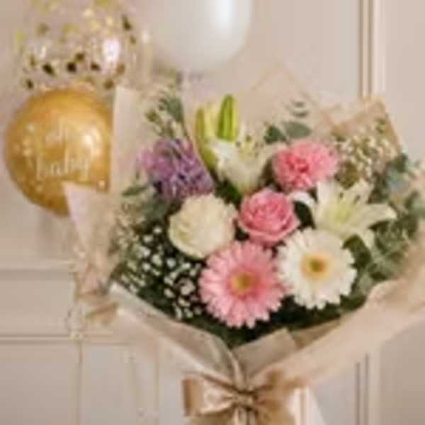 New Baby Mixed Flower Vase Package