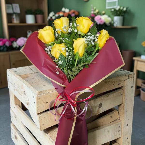 Half Dozen Rose Bouquet