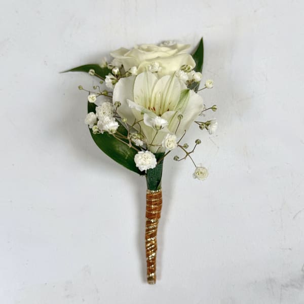 Elegant Ivory Boutonniere