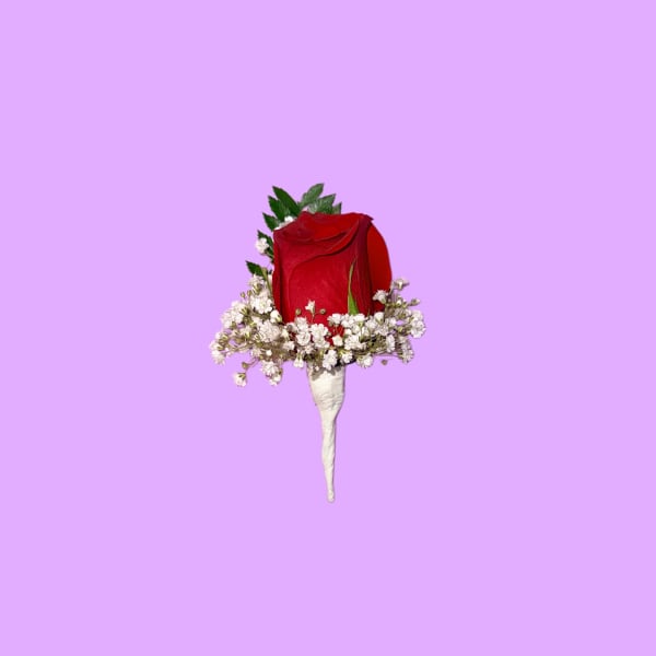 Red boutonniere