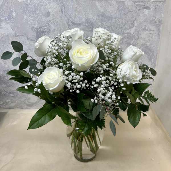 Classic White Roses