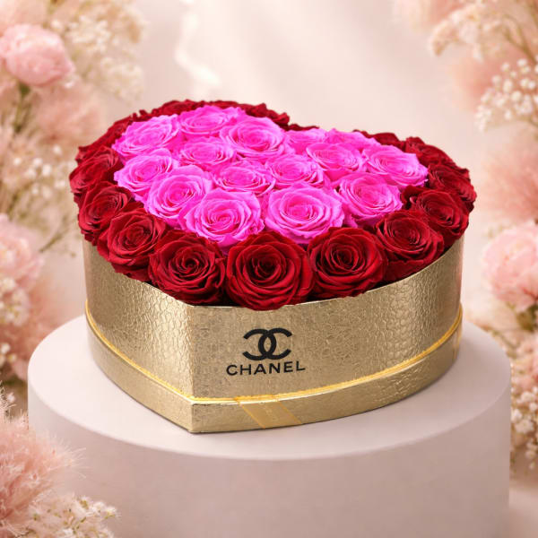 Eternal Love Preserved Rose Heart Box