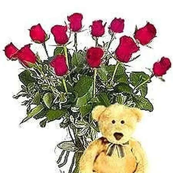 Roses And A Teddy