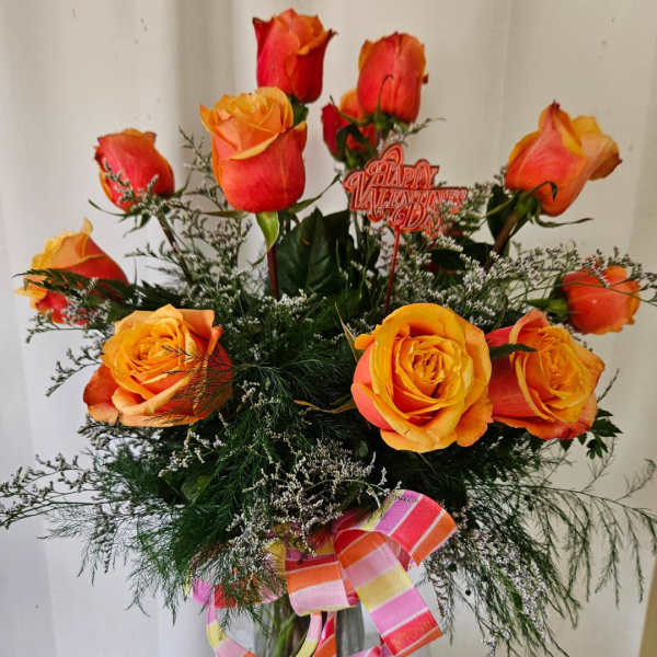 Cherry Brandy Sunset Elegance Bouquet