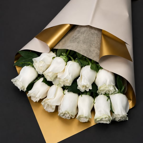 White Roses-SameDay Delivery