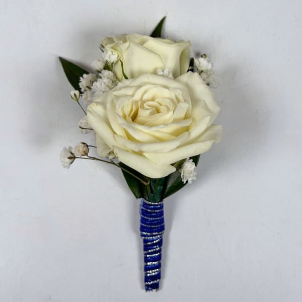 Sapphire Boutonniere - With Wrap