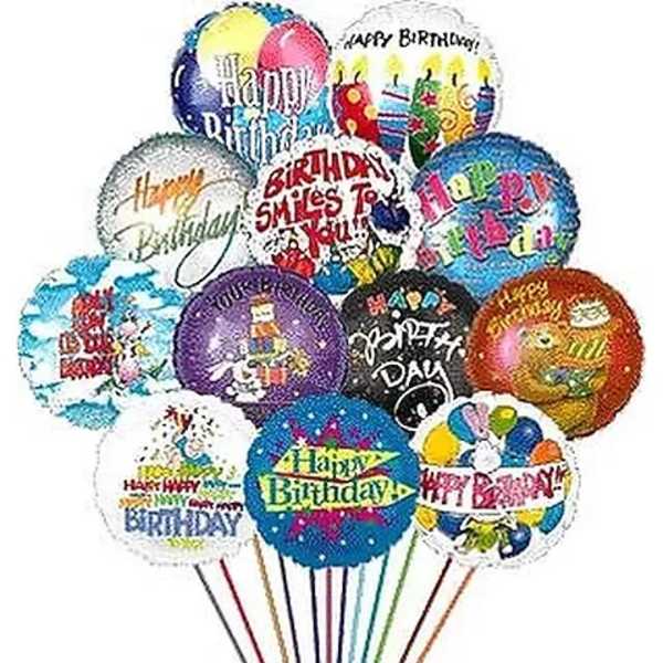 Dozen Birthday Balloons Bouquet
