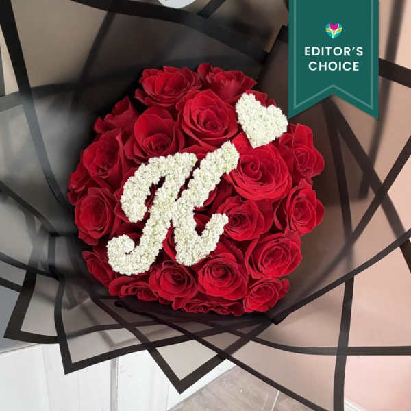 Initial Rose Luxe Bouquet - Editor's Choice