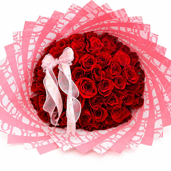 Forever Red Dior light pink paper