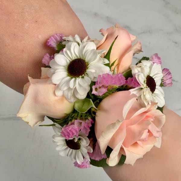 Blushing Rose Gold Cuff Corsage
