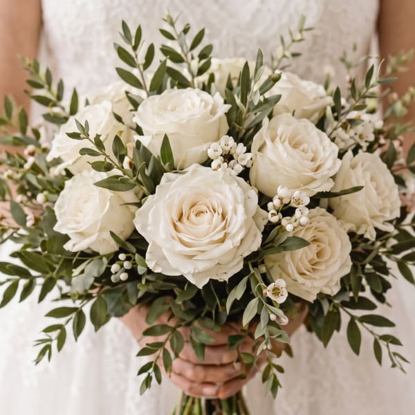 Olive & Ivory Bridal Bouquet