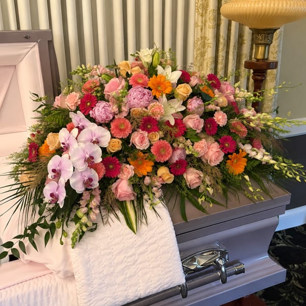 Garden Elegance Casket Spray
