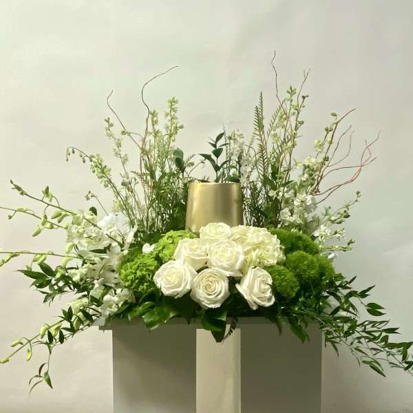 Evergreen Peace Urn Wreath