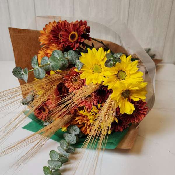 Autumn Surprise Wrapped Bouquet