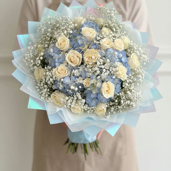 Blue Hydrangea Serenity Luxury Bouquet