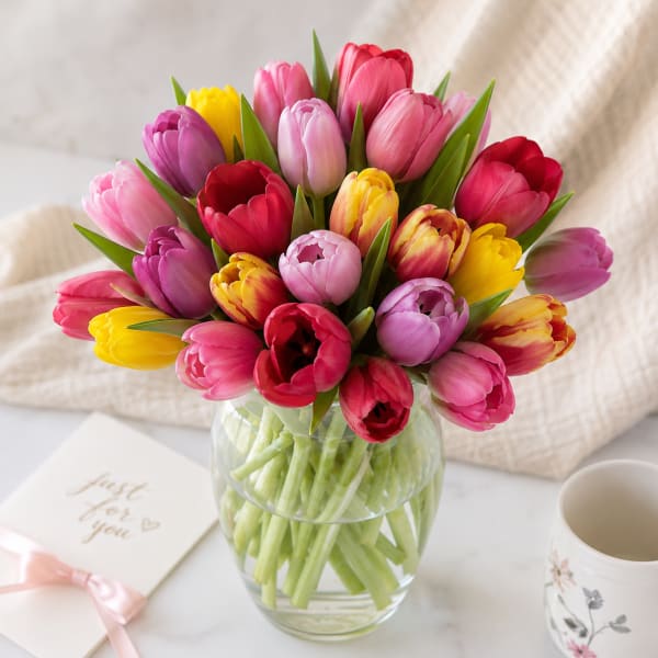 Rainbow Tulip Bouquet
